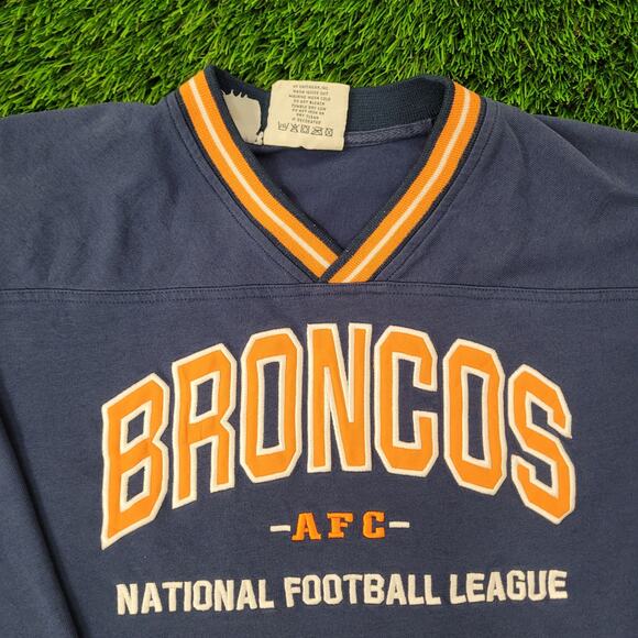Vintage Y2K LEE Denver-Broncos Sweatshirt Large 23x29 Blue - Picture 11 of 16